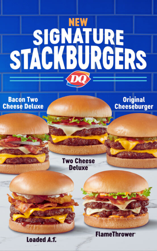 Dairy Queen Burger Menu with prices