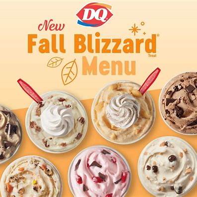 Dairy Queen New Blizzard menu